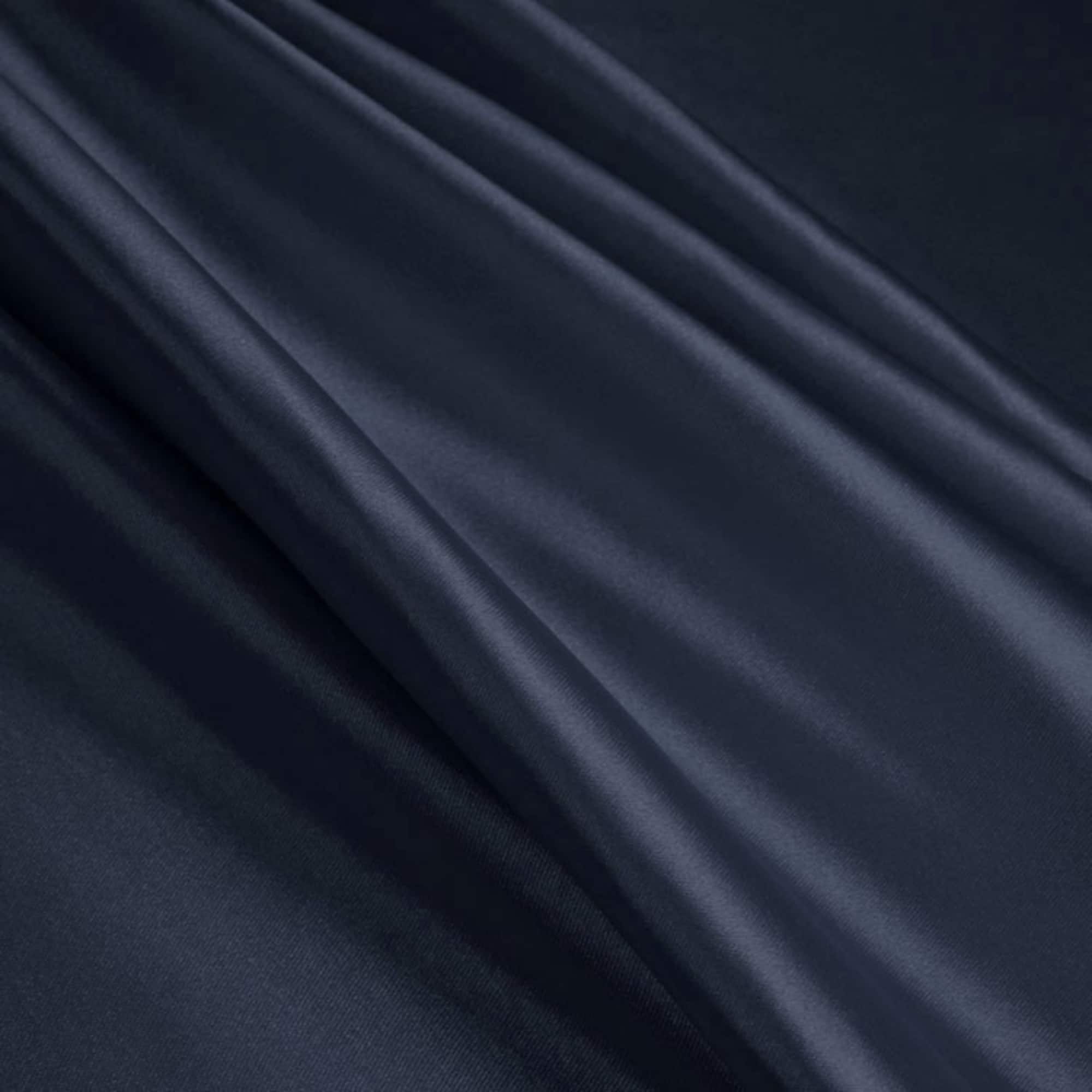 Navy Blue Stretch Charmeuse